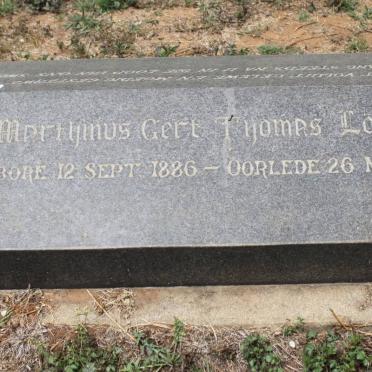 LOTTER Marthinus Gert Thomas 1886-1954