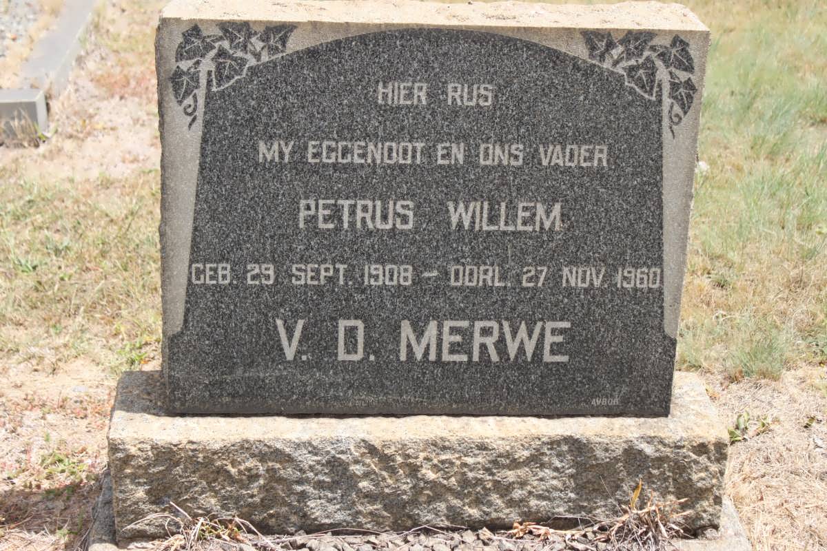 MERWE Petrus Willem, v.d. 1908-1960