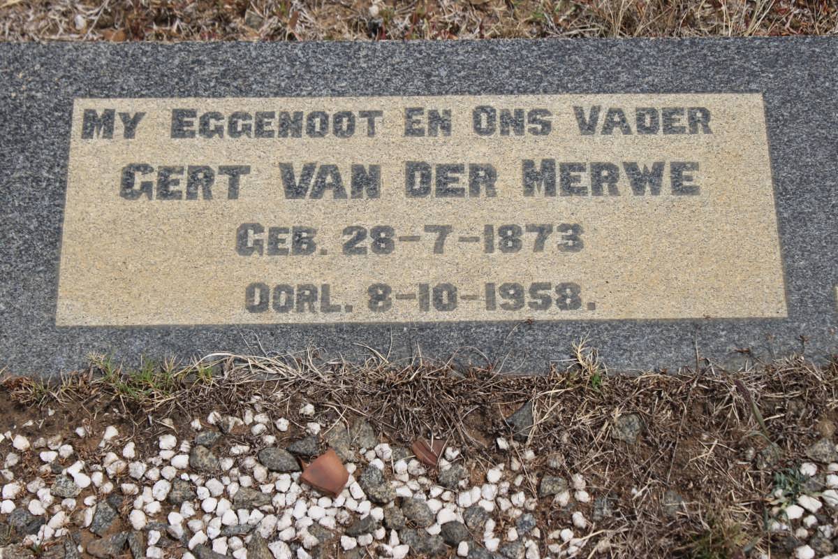 MERWE Gert, van der 1873-1958