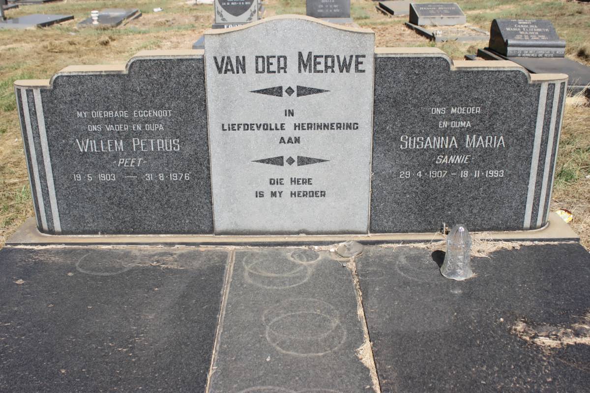 MERWE Willem Petrus, van der 1903-1976 &amp; Susanna Maria 1907-1993