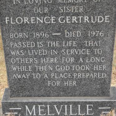 MELVILLE Florence Gertrude 1896-1976