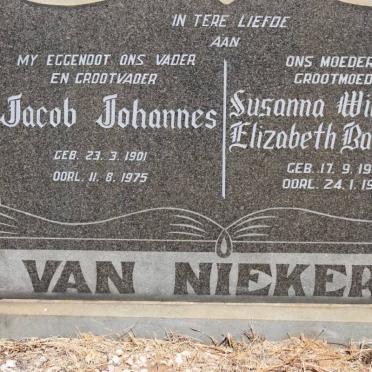 NIEKERK Jacob Johannes, van 1901-1975 &amp; Susanna Wilhelmina Elizabeth Barendina 1904-1990