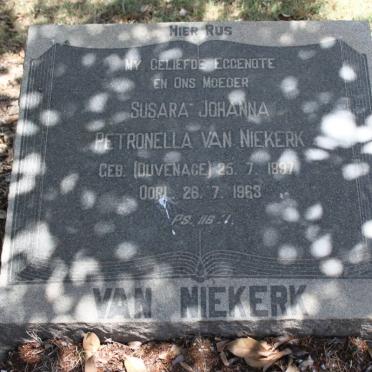 NIEKERK Susanna Johanna Petronella, van geb DUVENHAGE 1897-1963