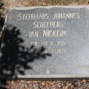 NIEKERK Stephanus Johannes Scheepers, van 1897-1979