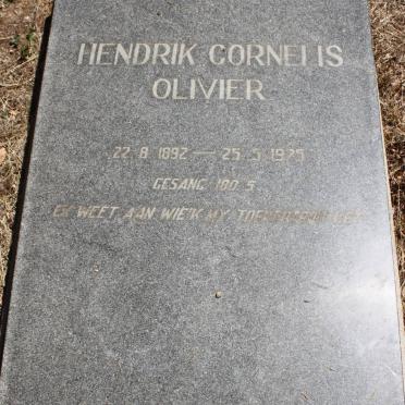 OLIVIER Hendrik Cornelis 1892-1975