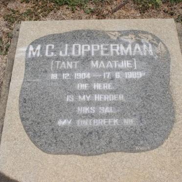 OPPERMAN M.C.J. 1904-1989