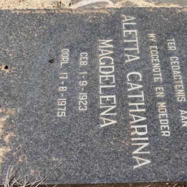 OTTO Alfonso Cancius 1925-1992 &amp; Aletta Catharina Magdelena KOCK 1923-1975