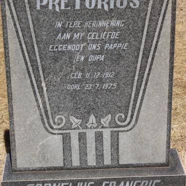 PRETORIUS Cornelius Francois 1912-1975