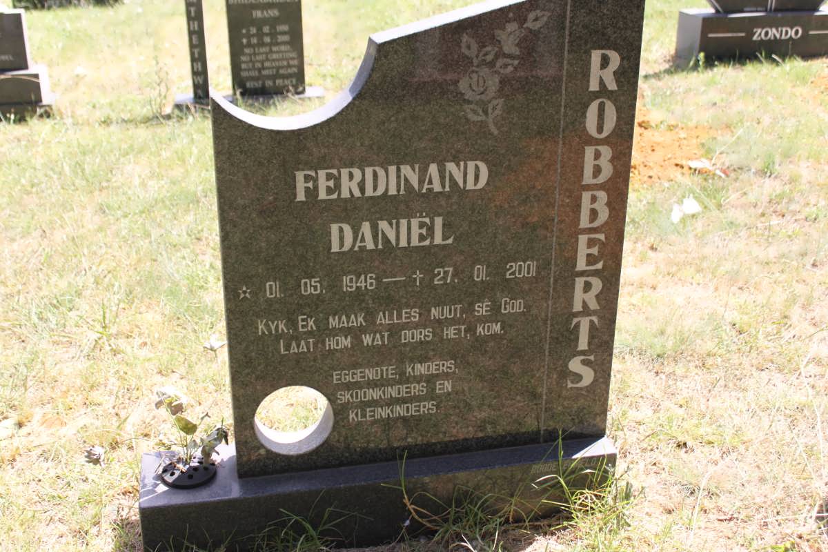 ROBBERTS Ferdinand Daniël 1946-2001
