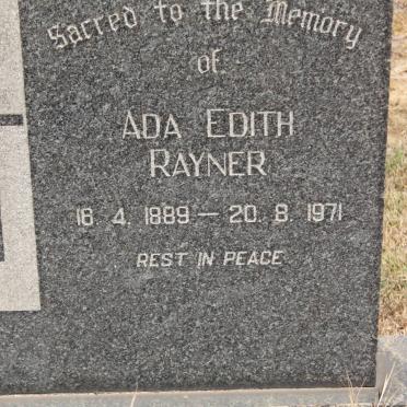 RAYNER Ada Edith 1889-1971
