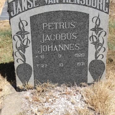 RENSBURG Petrus Jacobus Johannes, Janse van 1920-1971