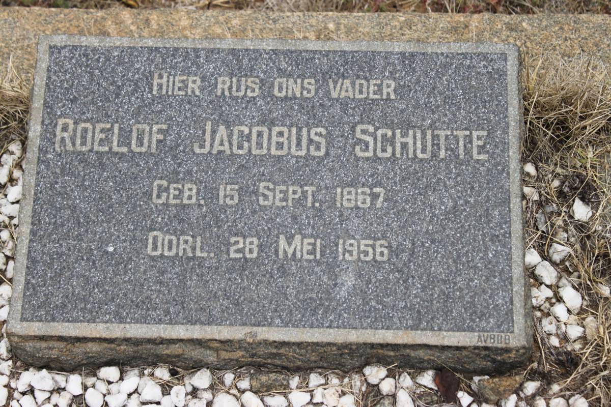 SCHUTTE Roelof Jacobus 1867-1956