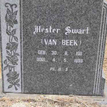 SWART Hester nee VAN BEEK 1911-1998