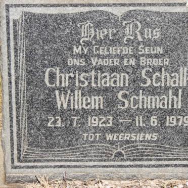 SCHMAHL Christiaan Schalk Willem 1923-1979