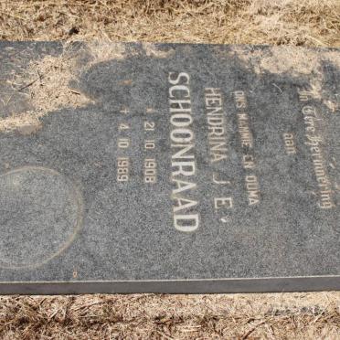 SCHOONRAAD Hendrina J.E. 1908-1989