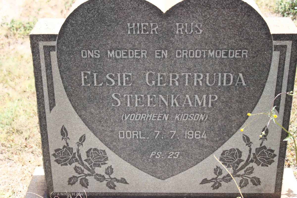 STEENKAMP Elsie Gertruida voorheen KIDSON -1964