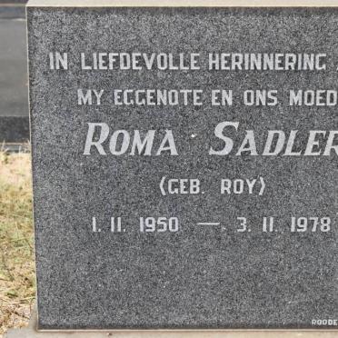 SADLER Roma nee ROY 1950-1978