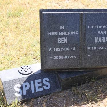 SPIES Ben 1927-2005 &amp; Maria 1932-