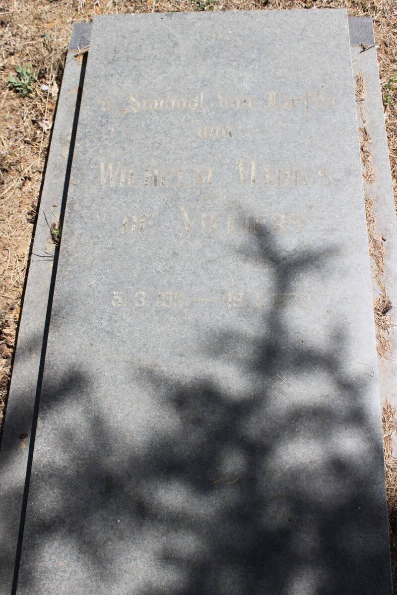 VILLIERS Wilhelm Marius, de 1911-1970