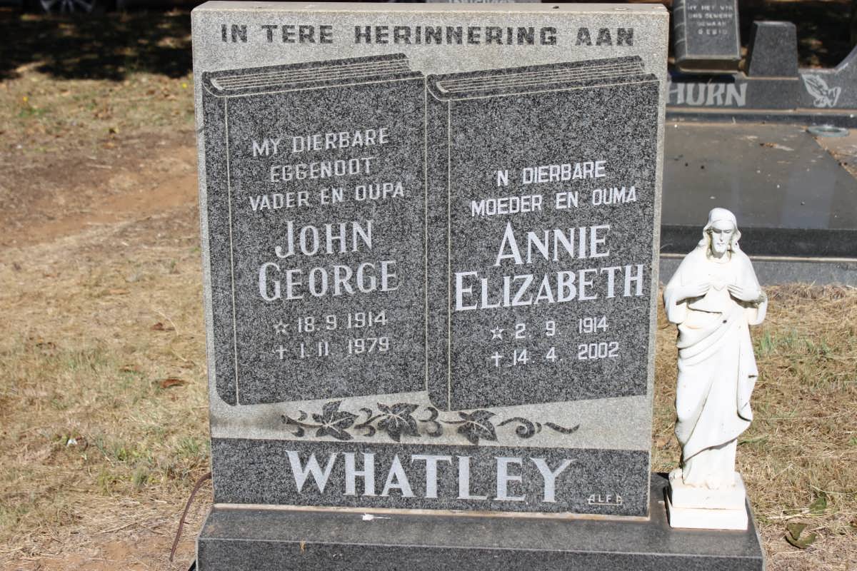 WHATLEY John George 1914-1979 &amp; Annie Elizabeth 1914-2002