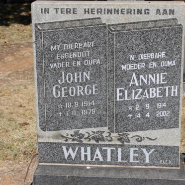 WHATLEY John George 1914-1979 &amp; Annie Elizabeth 1914-2002