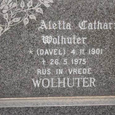 WOLHUTER Aletta Catherina nee DAVEL 1901-1975