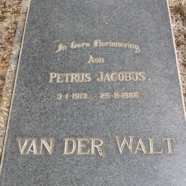 WALT Petrus Jacobus, van der 1913-1965