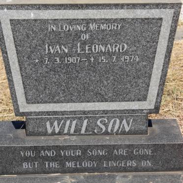 WILLSON Ivan Leonard 1907-1974
