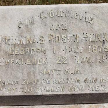 BEKKER Johannes Bosch 1879-1914