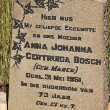 BOSCH Anna Johanna Gertruida nee MAREE -1951
