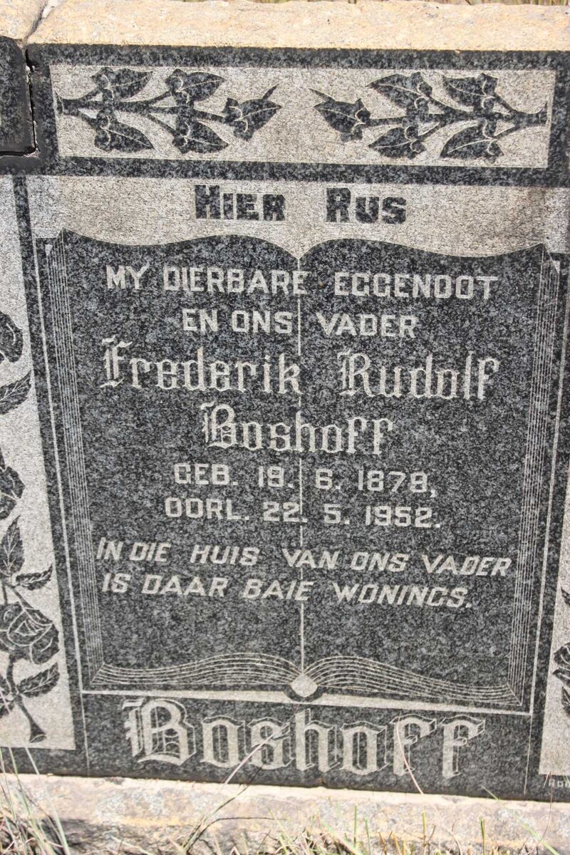 BOSHOFF Frederik Rudolf 1878-1952