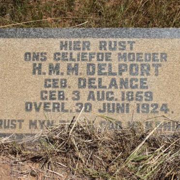 DELPORT H.M.M nee DE LANGE 1859-1924