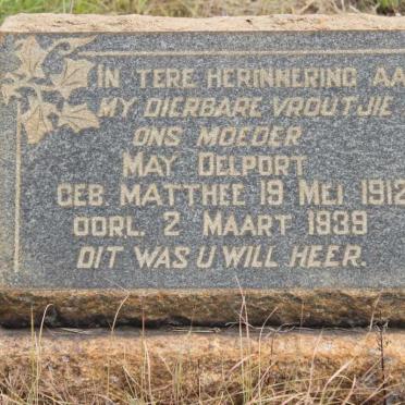 DELPORT May geb MATTHEE 1912-1939