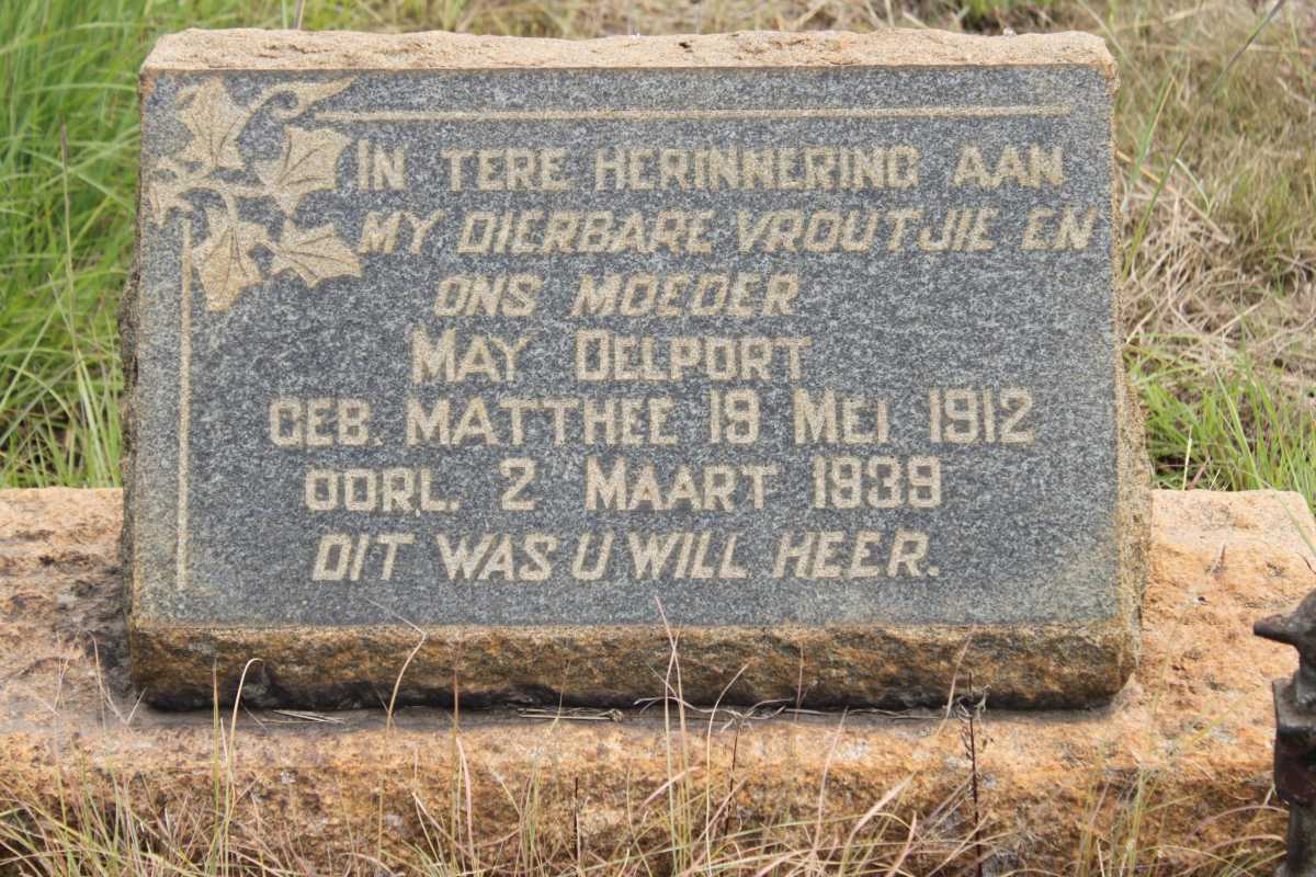 DELPORT May geb MATTHEE 1912-1939