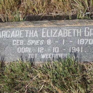 GROBLER Margaretha Elizabeth nee SPIES 1870-1941