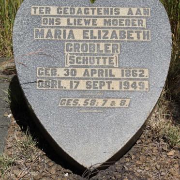 GROBLER Maria Elizabeth nee SCHUTTE 1862-1949