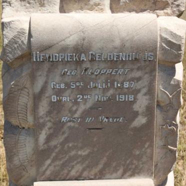 GELDENHUIJS Hendrieka nee KLOPPERT 1887-1918