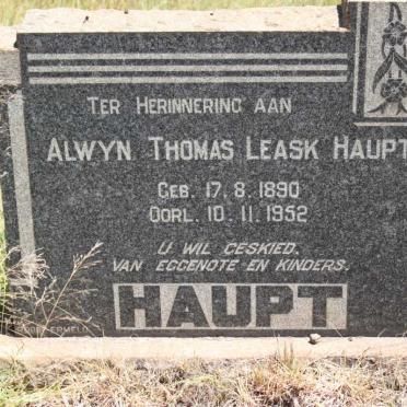 HAUPT Alwyn Thomas Leask 1890-1952