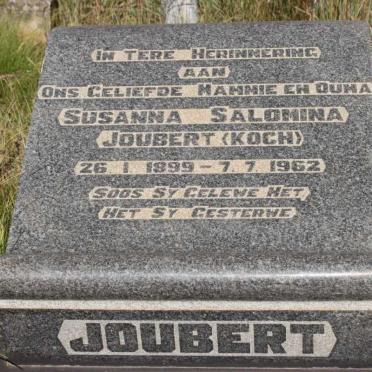 JOUBERT Susanna Salomina nee KOCH 1899-1962