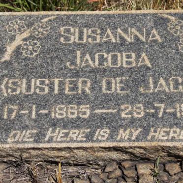 JAGER Susanna Jacoba, de 1865-1954