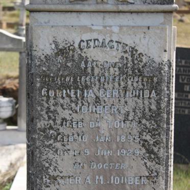 JOUBERT Cornelia Gertruida geb DU TOIT 1895-1929 :: JOUBERT Hesther A.M. 1928-1928