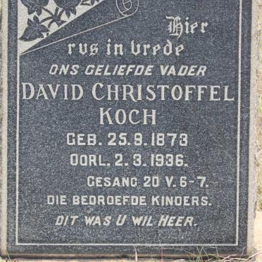 KOCH David Christoffel 1873-1936
