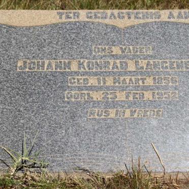 LANGENEGGER Johann Konrad 1856-1952