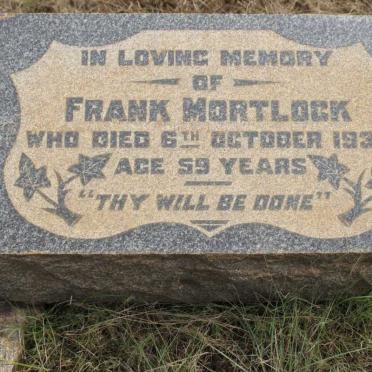MORTLOCK Frank  -1938