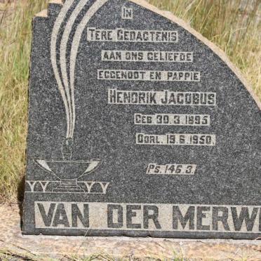 MERWE Hendrik Jacobus, van der 1895-1950