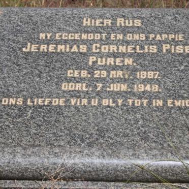 PUREN Jeremias Cornelis Piser 1887-1948