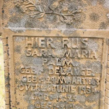 PALM Sarah Maria nee DE LANGE 1868-1934