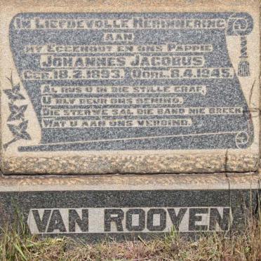 ROOYEN Johannes Jacobus, van 1893-1945