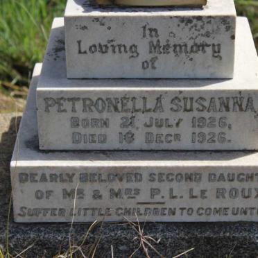 ROUX Petronella Susanna, le 1926