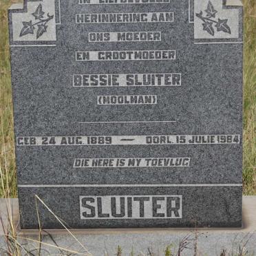 SLUITER Bessie geb MOOLMAN 1889-1984